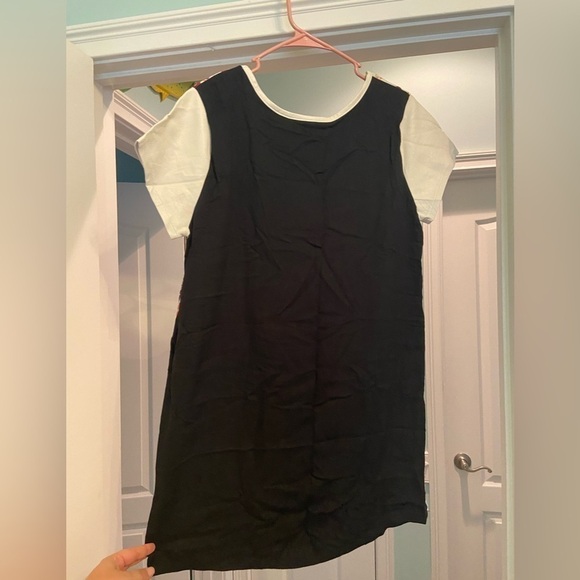 MINKPINK KOMBI LOVE TUNIC TEE/ MINI DRESS WITH FAUX LEATHER SLEEVES - Picture 6 of 11